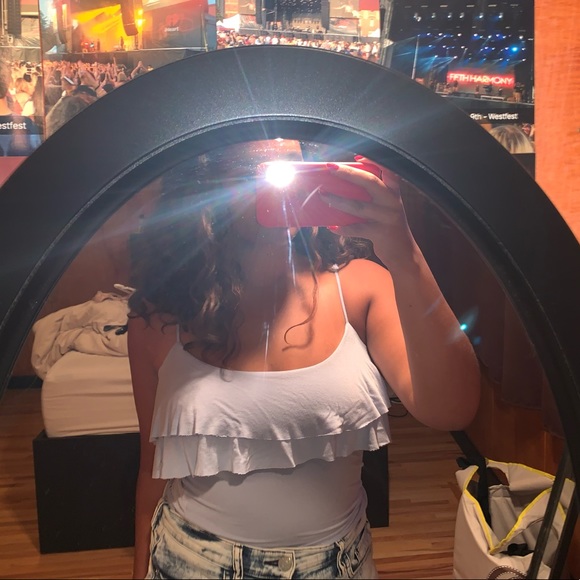 Garage Blue Ruffle Tank - Picture 2 of 2